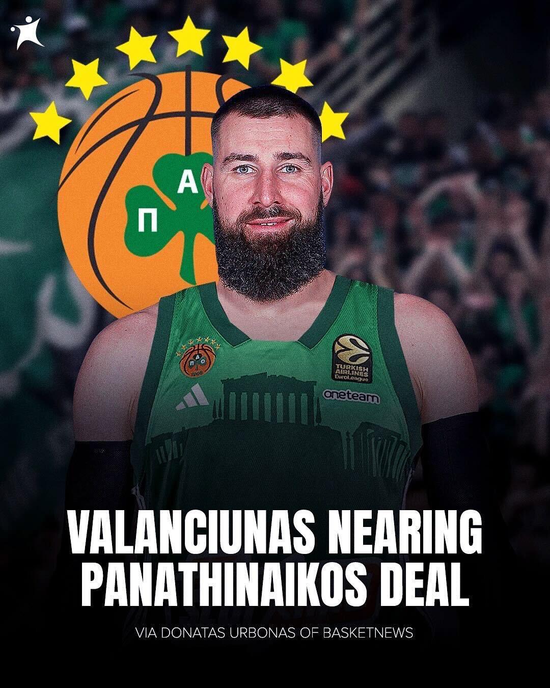 美媒：瓦兰明早抵达雅典，愿意放弃下赛季NBA所有薪水